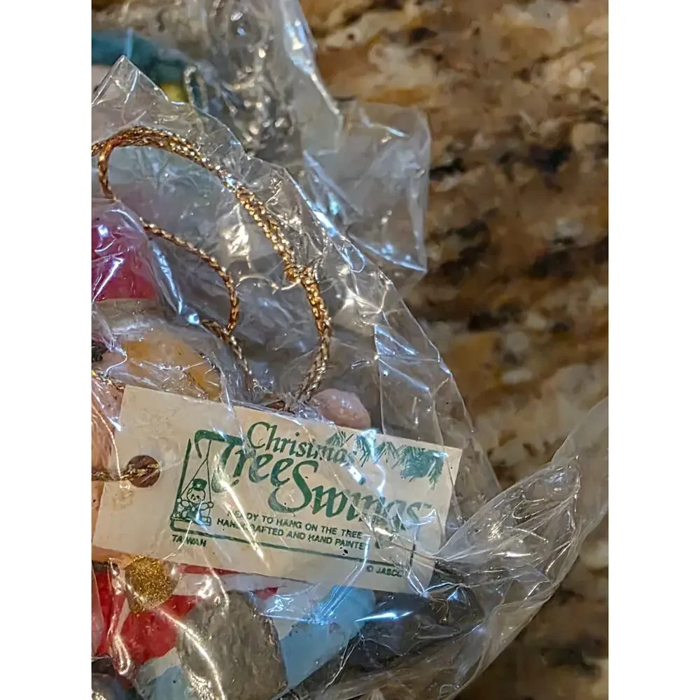 Lot of 6 Vintage Jasco Christmas Tree Swings Ornaments 3